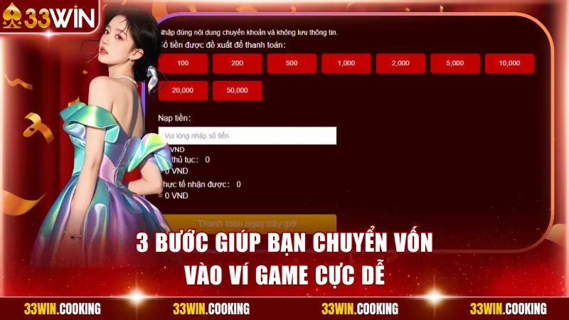 3 bước giúp bạn chuyển vốn vào ví game cực dễ