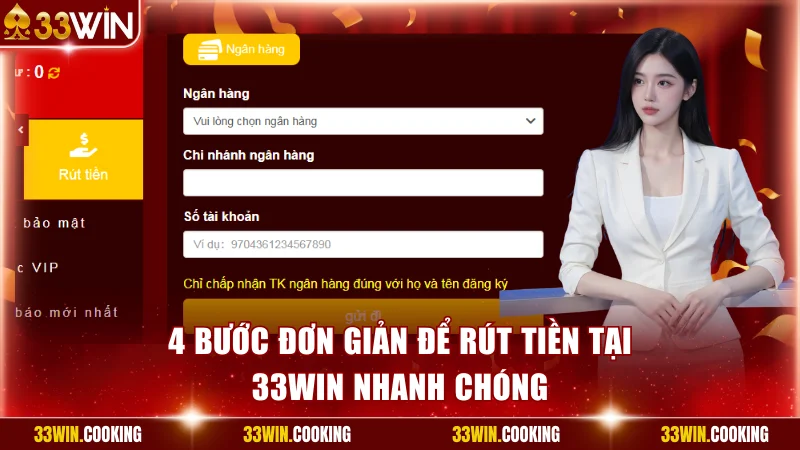 4 bước để hoàn thành thao tác rút tiền dễ dàng