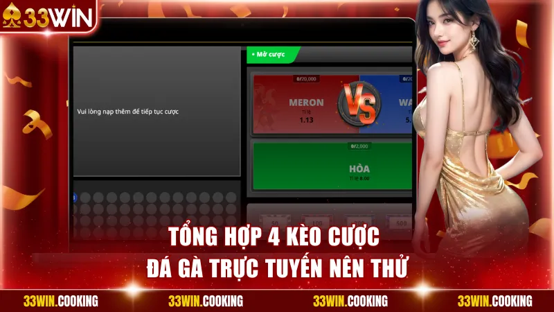 Tổng hợp 4 kèo cược đá gà trực tuyến nên thử