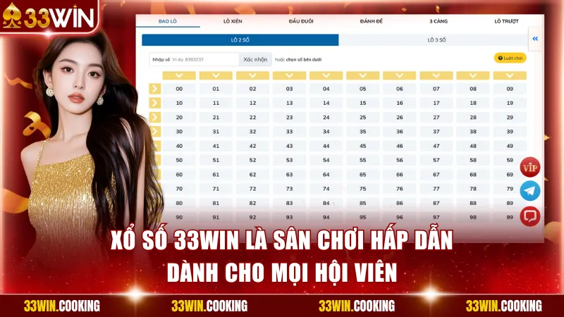 Xổ số 33win là sân chơi hấp dẫn dành cho mọi hội viên
